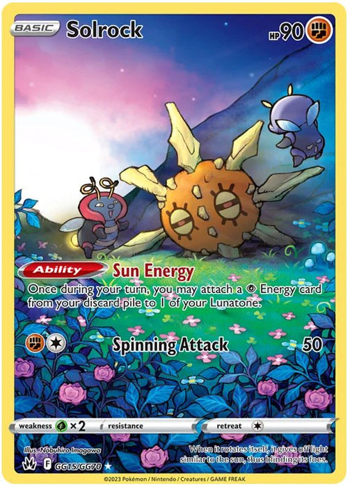 Solrock GG15/GG70 GGH Pokemon Card (SWSH Crown Zenith GG)