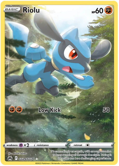 Riolu GG26/GG70 GGH Pokemon Card (SWSH Crown Zenith GG)