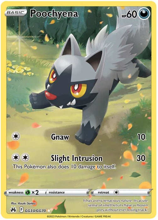 Poochyena GG33/GG70 GGH Pokemon Card (SWSH Crown Zenith GG)