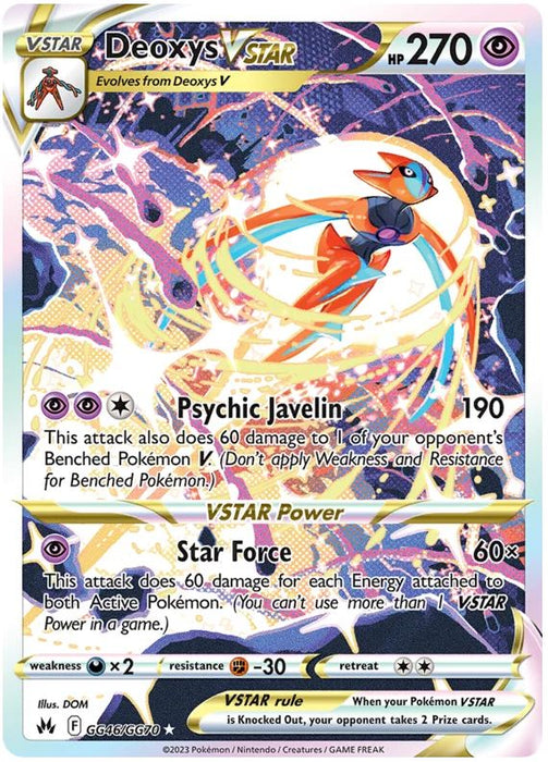 Deoxys VSTAR GG46/GG70 GGV Pokemon Card (SWSH Crown Zenith GG)