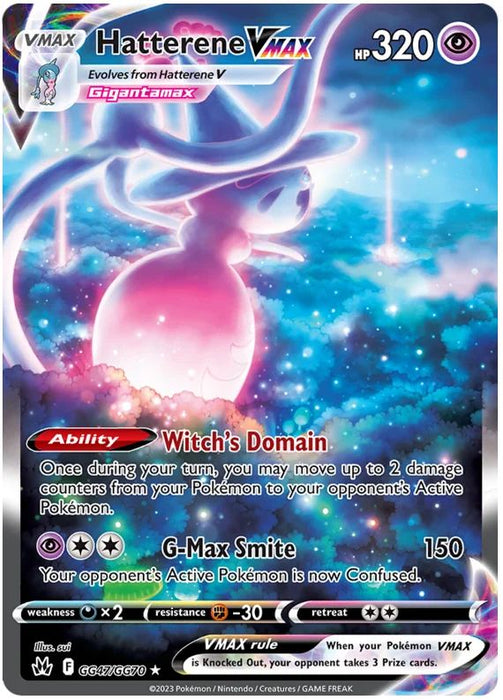 Hatterene VMAX GG47/GG70 GGV Pokemon Card (SWSH Crown Zenith GG)