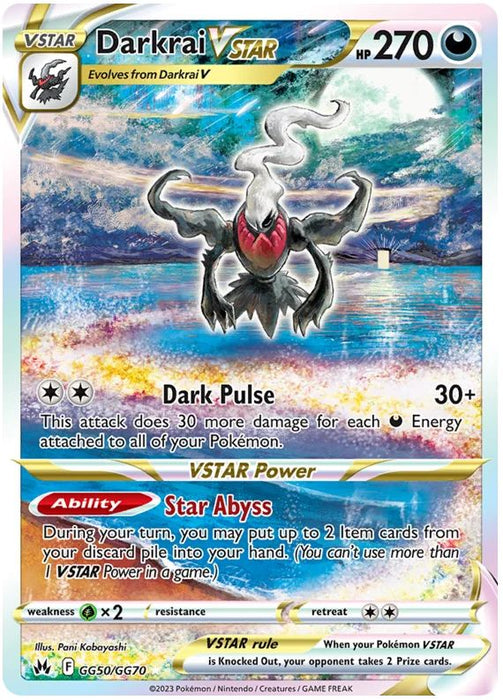 Darkrai VSTAR GG50/GG70 GGV Pokemon Card (SWSH Crown Zenith GG)