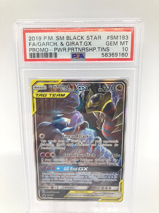 Garchomp & Giratina GX SM193 PSA 10 Gem Mint Graded Pokemon Card