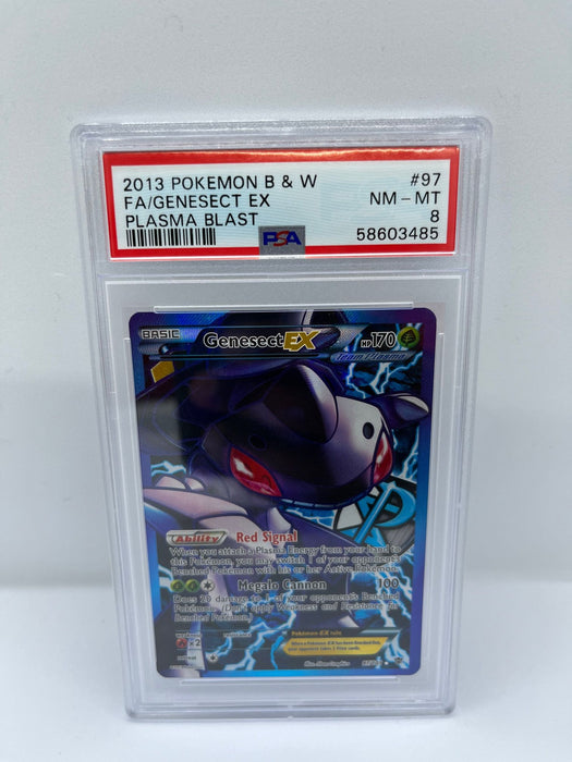 Genesect EX 97/ 101 PSA 8 Graded Rare Pokemon Card (2013 Pokemon B & W - Plasma Blast)
