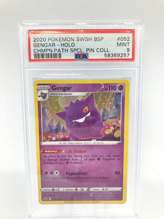 Gengar SWSH052 PSA 9 Mint Graded Pokemon Card Gengar SWSH052 PSA 9 Mint Graded Pokemon Card