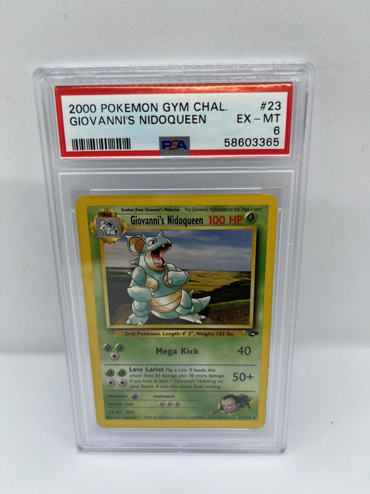 Giovannis Nidoqueen 23/132 PSA 6 Graded Rare Pokemon Card (Pokemon Gym Chal)