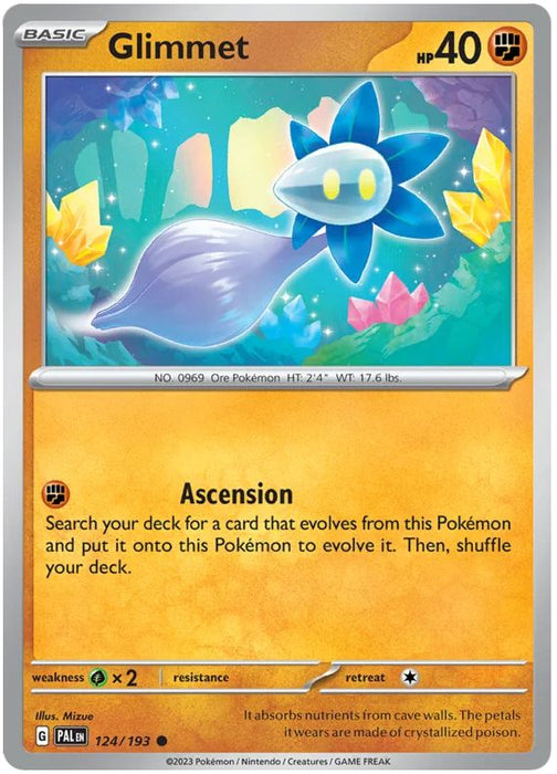 Glimmet 124/193 Common Pokemon Card (SV2 Paldea Evolved)