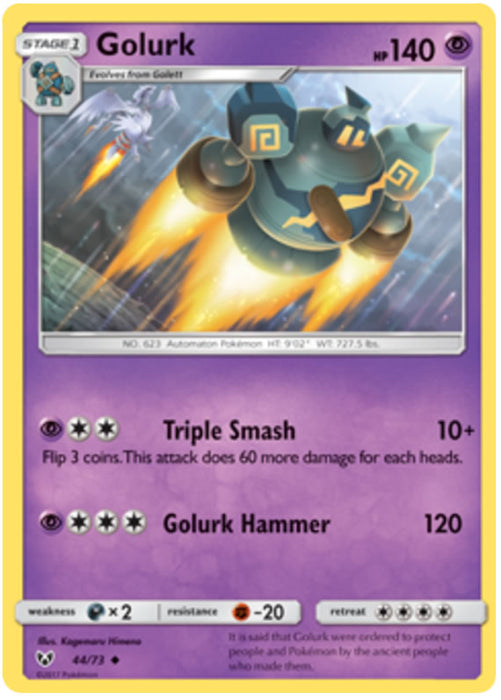 Golurk 44/73 Uncommon Pokemon Card (Shining Legends)