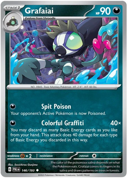 Grafaiai 146/193 Uncommon Pokemon Card (SV2 Paldea Evolved)