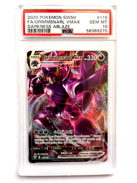 Grimmsnarl VMAX 115/189 PSA 10 Graded Pokemon Card (Darkness