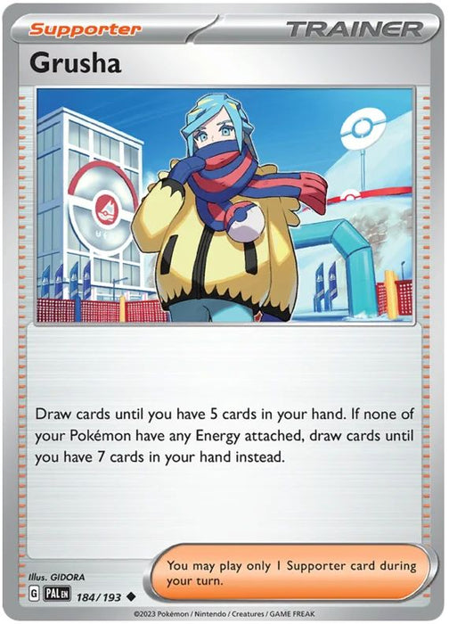 Grusha 184/193 Uncommon Reverse Holo Pokemon Card (SV2 Paldea Evolved)