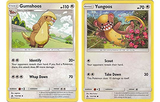 Yungoos 112/156 & Gumshoos 113/156 Playset x4 of each (Ultra Prism)