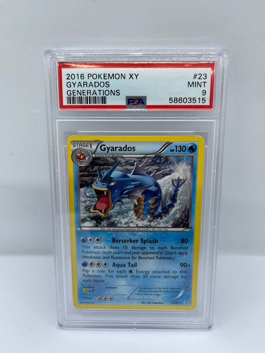 Gyarados 23/83 PSA 9 Graded Rare Pokemon Card (2016 Pokemon XY)