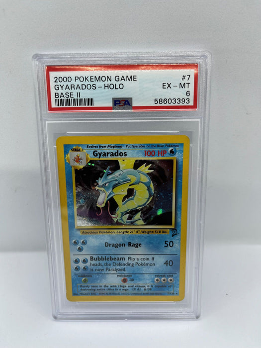 Gyarados 7/130 PSA 6 Graded Rare Pokemon Card (2000 Pokemon Game)