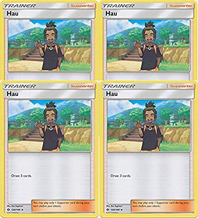 Hau 120/149 Trainer Card Playset x4 Cards (Sun & Moon) — Titan Cards Ltd