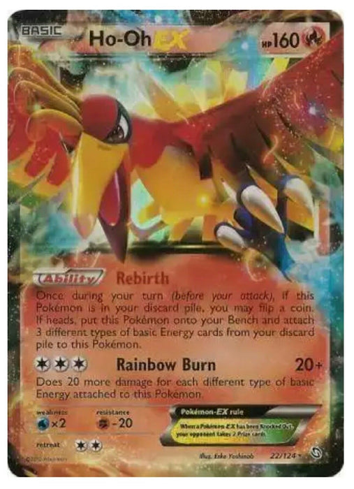 Ho-Oh EX 22/124 Ultra Rare Pokemon Card (Dragons Exalted)