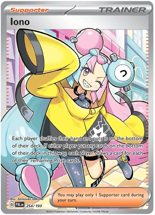 Iono 254/193 Ultra Rare Double Pokemon Card (SV2 Paldea Evolved)