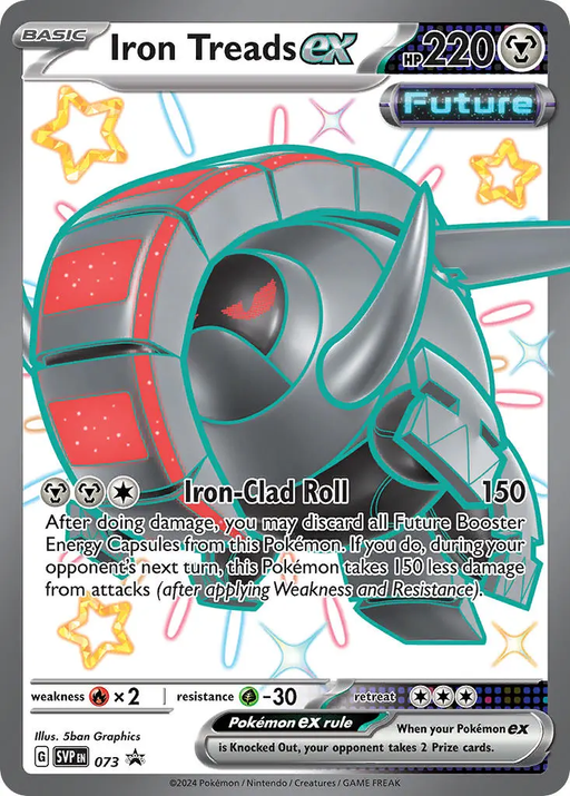Iron Treads ex SVP073 Pokemon Promo Card (Scarlet & Violet Promo Series)