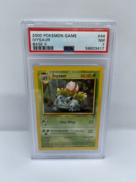 Ivysaur 44/130 PSA 7 Graded Uncommon Pokemon Card (2000 Pokemon Game)