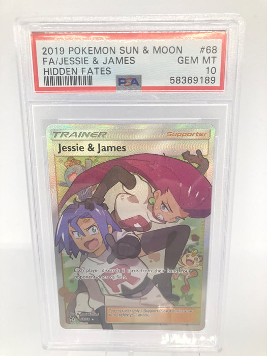 Jessie and James 68/69 PSA 10 Gem Mint Graded Pokemon Card