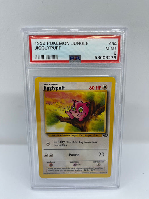 Jigglypuff 54/64 PSA 9 Graded Common Pokemon Card (1999 Pokemon Jungle)