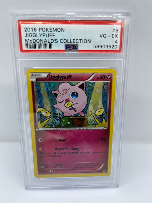 Jigglypuff 8/12 PSA 4 Graded Pokemon Card (2016 - McDonald's Collectio Titan Cards Ltd Jigglypuff 8/12 PSA 4 Graded Pokemon Card (2016 - McDonald's Collectio Titan Cards Ltd