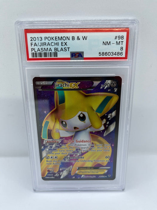 Jirachi EX 98/101 PSA 8 Graded Rare Pokemon Card (2013 Pokemon B & W)