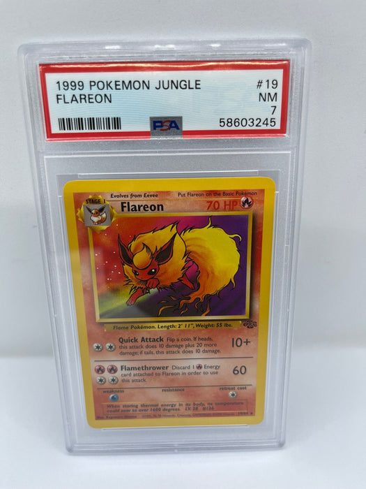 Jolteon 19/64 PSA 7 Graded Rare Pokemon Card (1999 Pokemon Jungle)