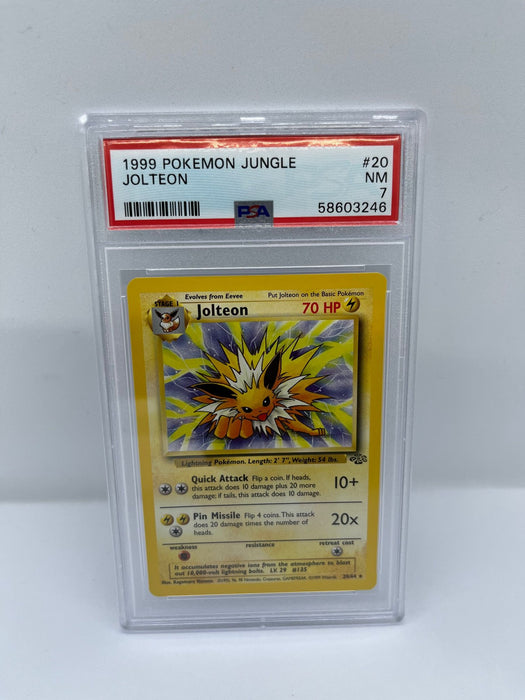 Jolteon 20/64 PSA 7 Graded Rare Pokemon Card (1999 Pokemon Jungle)