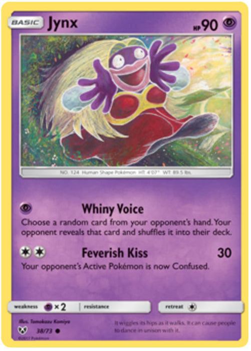 Jynx 38/73 Common Reverse Holo Pokemon Card (Shining Legends)