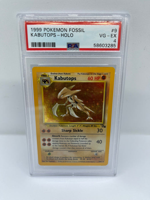 Kabutops 9/62 PSA 4 Graded Rare Pokemon Card (1999 Pokemon Fossil)