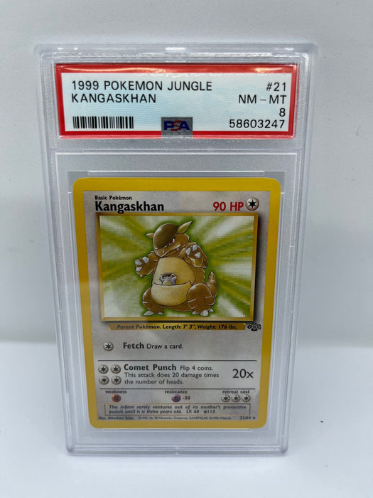 Kangaskhan 21/64 PSA 8 Graded Rare Pokemon Card (1999 Pokemon Jungle)