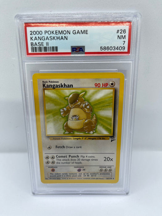 Kangaskhan 26/130 PSA 7 Graded Rare Pokemon Card (2000 Pokemon Game)