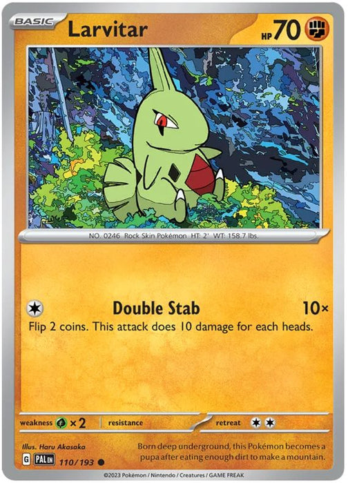 Larvitar 110/193 Common Pokemon Card (SV2 Paldea Evolved)