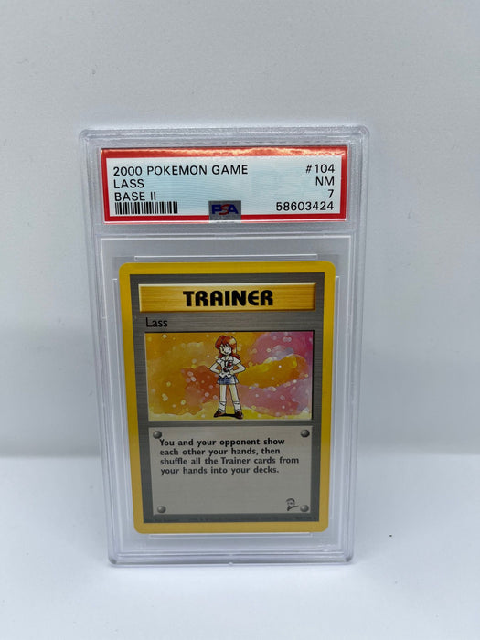 Lass 104/130 PSA 7 Graded Rare Pokemon Card (2000 Pokemon Game)