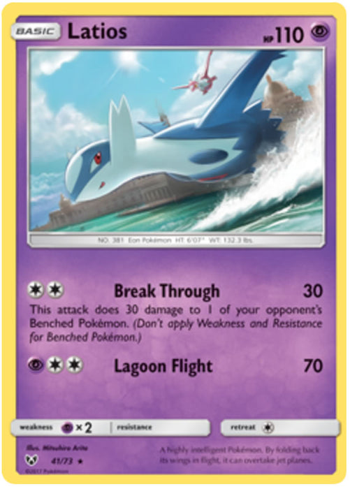 Latios 41/73 Rare Holo Pokemon Card (Shining Legends)