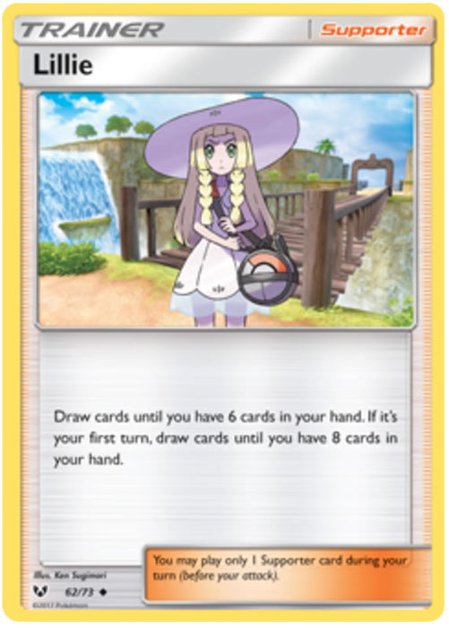 Lillie 62/73 Uncommon Reverse Holo Pokemon Card (Shining Legends)