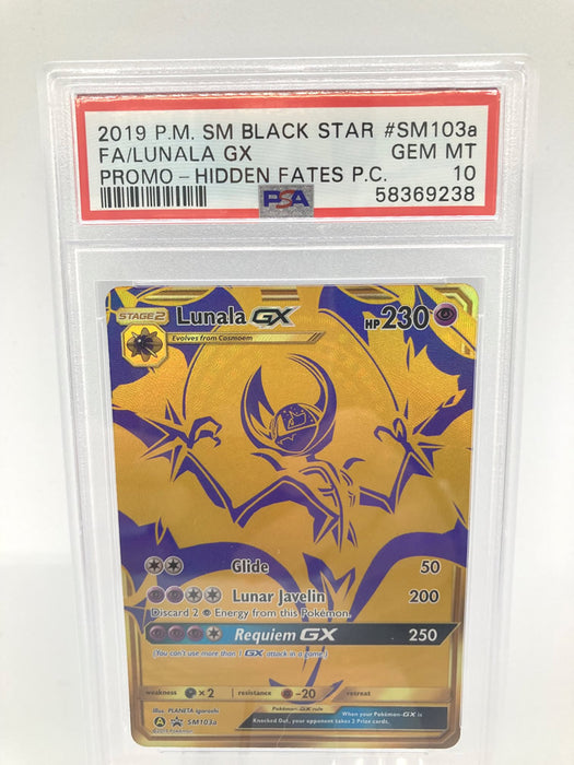 Lunala GX SM103A PSA 10 Gem Mint Graded Pokemon Card