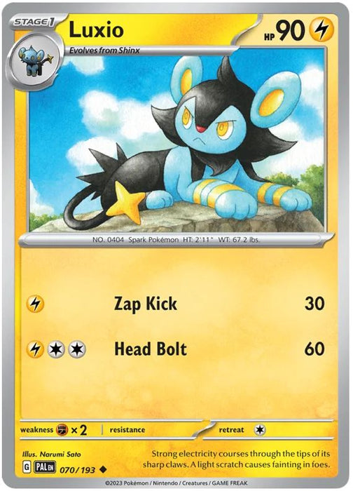 Luxio 070/193 Uncommon Pokemon Card (SV2 Paldea Evolved)