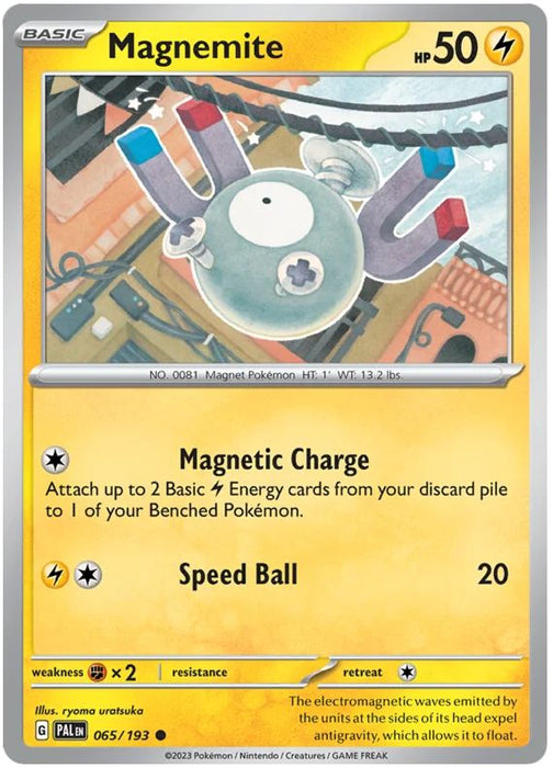 Magnemite 065/193 Common Pokemon Card (SV2 Paldea Evolved)