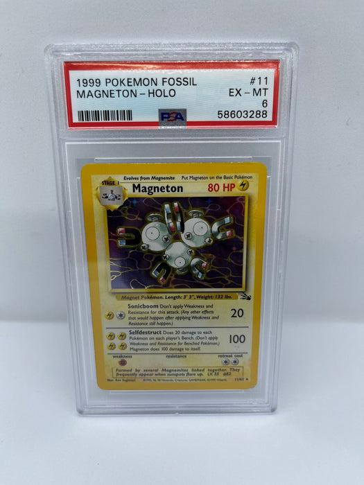 Magneton 11/62 PSA 6 Graded Rare Pokemon Card (1999 Pokemon Fossil)