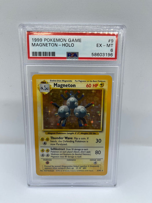 Magneton 9/102 PSA 6 Graded Rare Pokemon Card (1999 Pokemon Game)