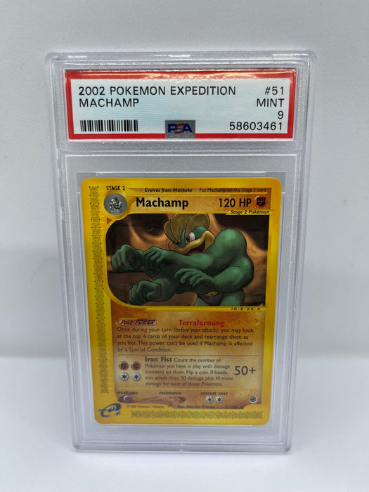 Manchamp 51/165 PSA 9 Graded Rare Pokemon Card (2002 Pokemon Expedition)