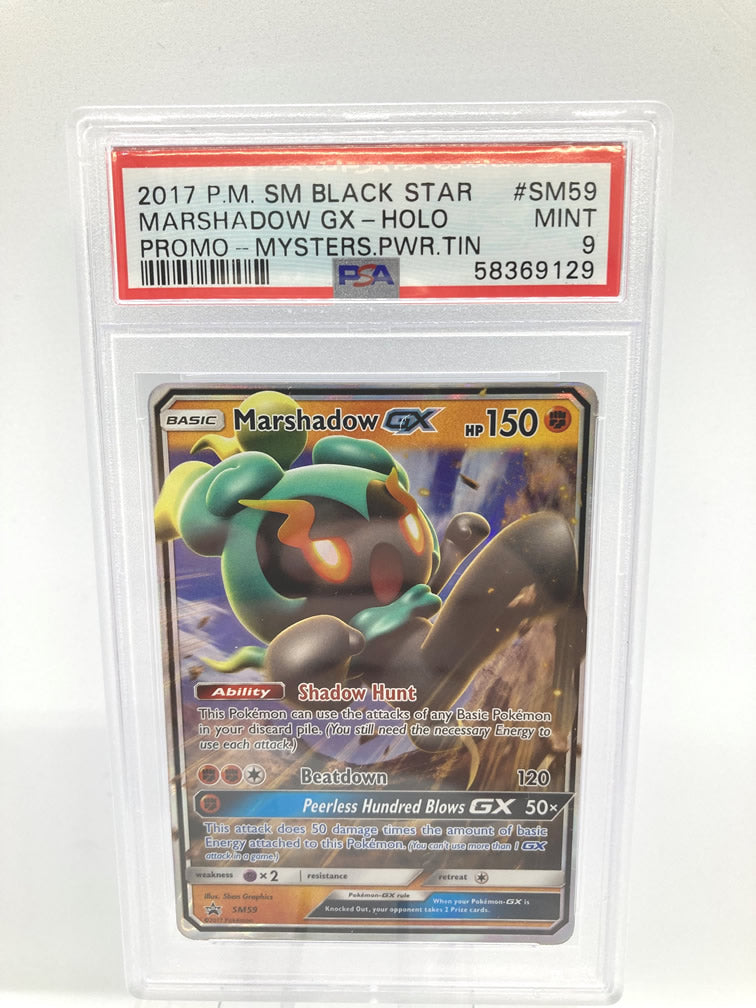 pokemon card marshadow gx Marshadow GX SM59 PSA 9 Mint Graded Pokemon Card — Titan Cards Ltd