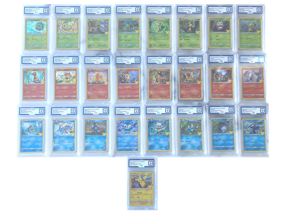 Pokemon McDonalds 25th Anniversary Complete Holo Graded Set (PokeGrade)