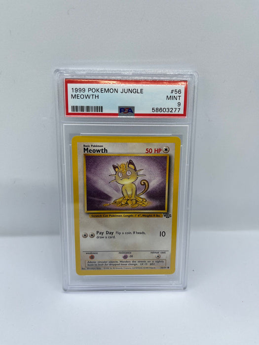 Meowth 56/64 PSA 9 Graded Common Pokemon Card (1999 Pokemon Jungle)