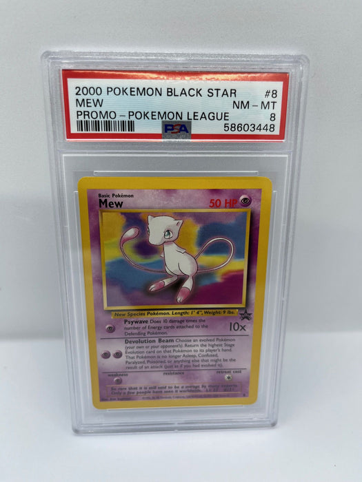 Mew 8 PSA 8 Graded Promo Pokemon Card (2000 Pokemon Black Star)