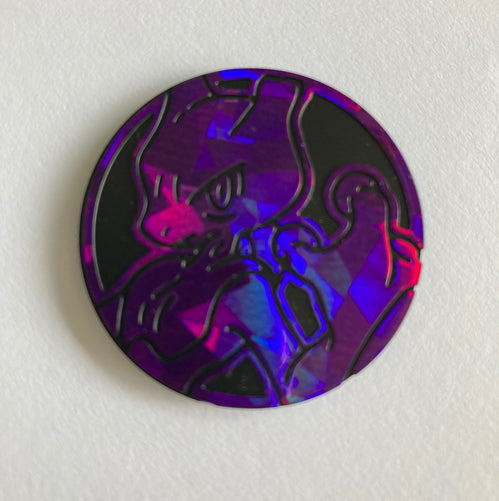 Mewtwo Purple Cracked Ice Pokemon Coin