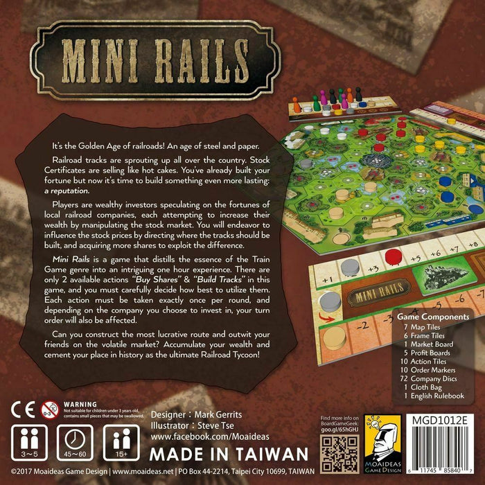 Mini Rails Board Game by Moaideas Game Design