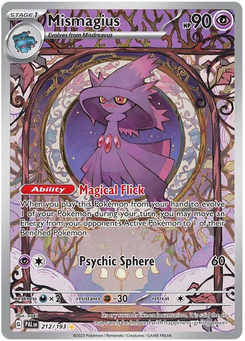 Mismagius 212/193 Illustration Rare Pokemon Card (SV2 Paldea Evolved)